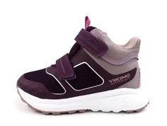 Viking aubergine/dusty pink sneaker Aery mid med TEX